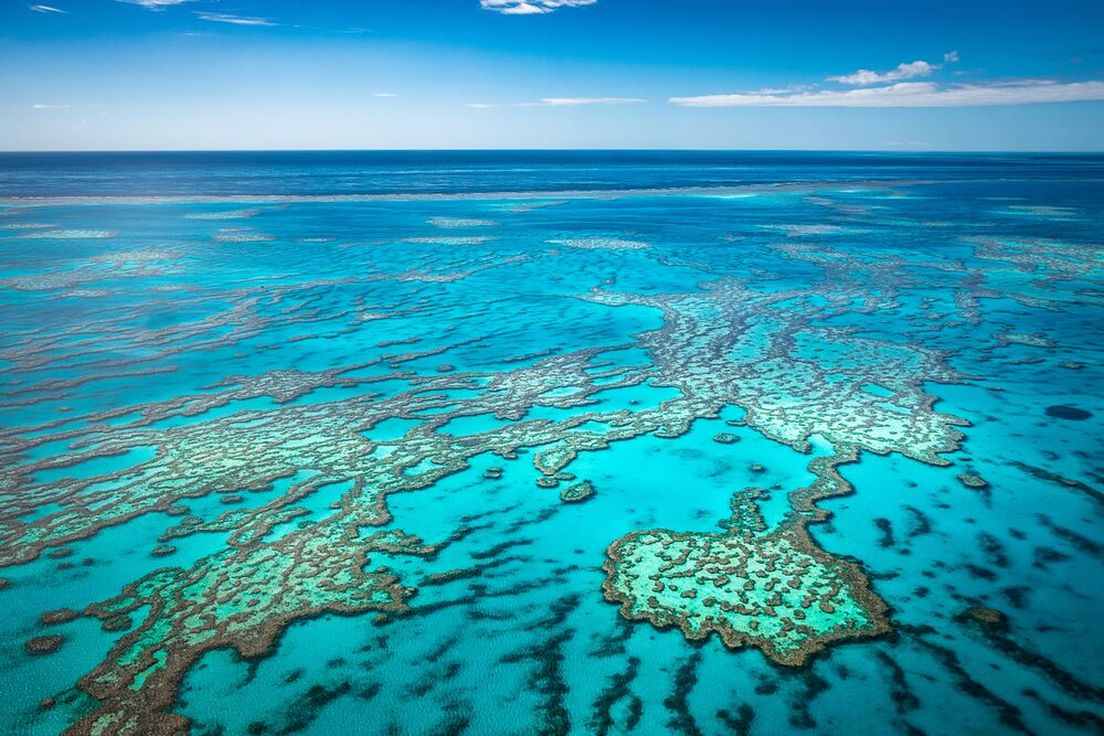 Great Barrier Reef aerial view